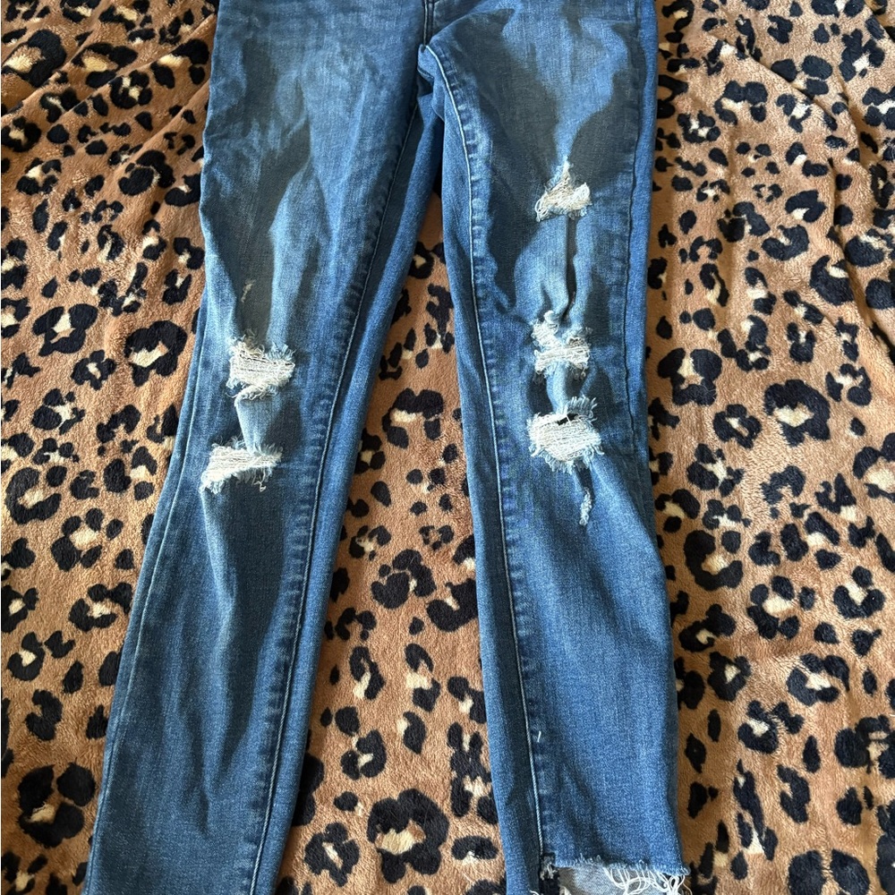 PacSun Blue Skinny Distressed Jeans